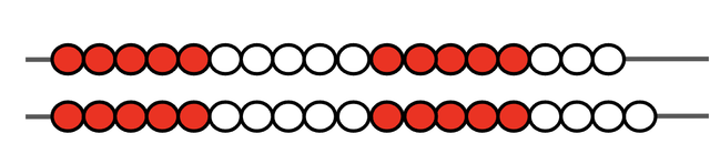 Which bead string is one less than 20?