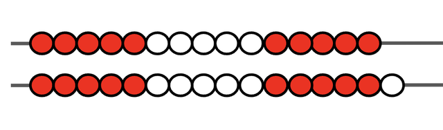 Which sentence describes the beads?