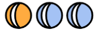 For every 1 orange marble there are 2 blue marbles