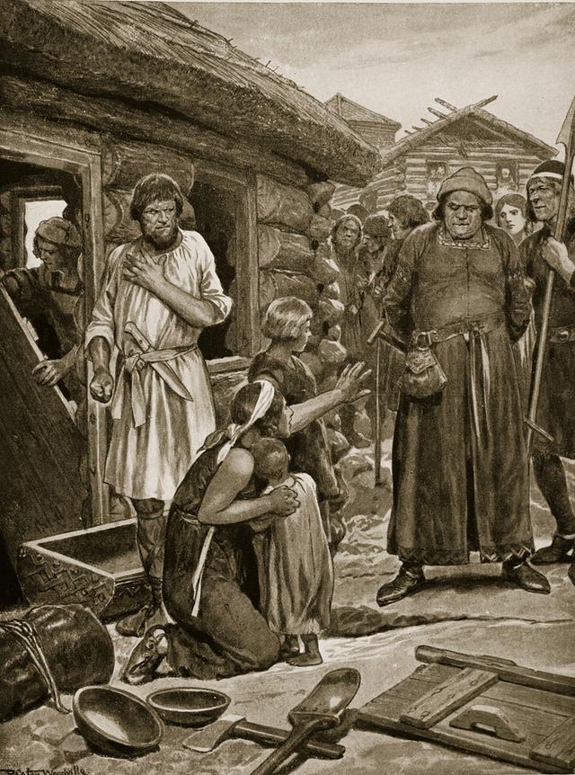 Complete the caption for this image: The right of an overlord to take land away from disloyal tenants was known as...