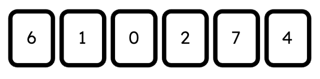 Using the digit cards, make the largest 6-digit integer possible