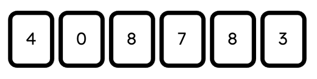Using the digit cards, make the largest 6-digit integer possible