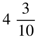 Write the following number as a decimal number.