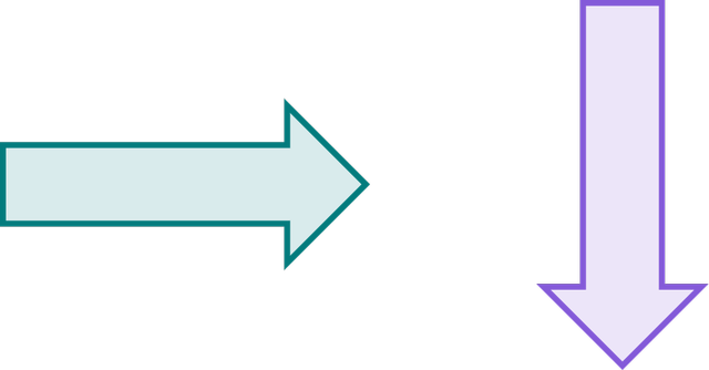 The arrow on the left can be rotated <span class="blank">______</span>° clockwise to create the arrow on the right.