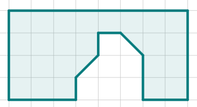 Which of these objects, when rotated by a quarter-turn, will fit into the space in this shape to complete a rectangle?