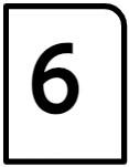 This card shows the number 6. Which picture shows one more than 6 bricks?