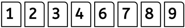 Which number card is missing?