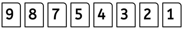 Which number card is missing in this set?