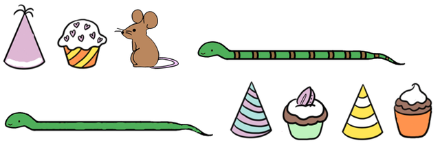 How many objects have a pattern?