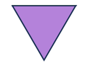 Which picture shows that this purple pattern block has been rotated?