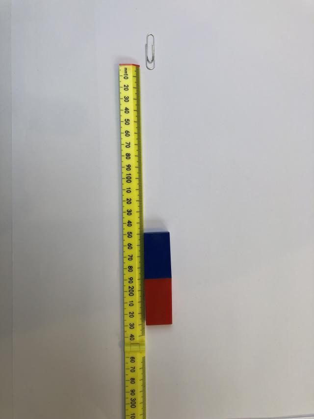 Magnet is 150 mm away from the paperclip.