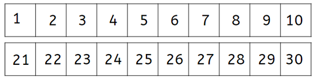Use the patterns on the  number tracks to help you find out the number before 38.