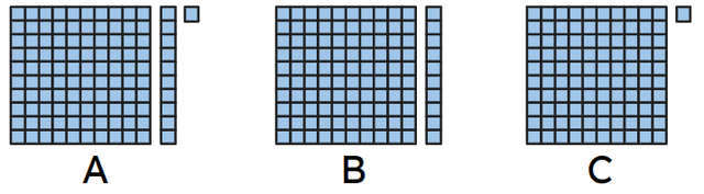 Match the base ten representations to the numbers.