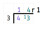 Which of these statements is correct for this short division?