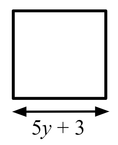 Which of these are expressions for the perimeter of this square?