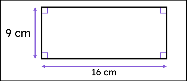 Select the correct value and units of measure that represent the area of this rectangle.