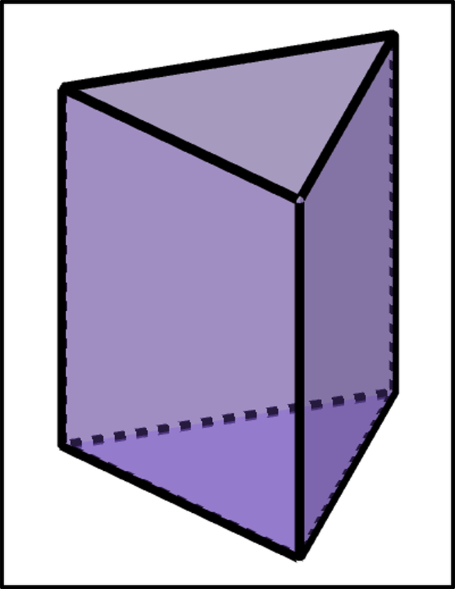 This is a triangular prism. Match the property of this object to its value.