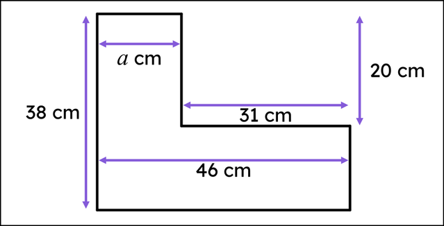 Which of these statements is true for this composite shape?