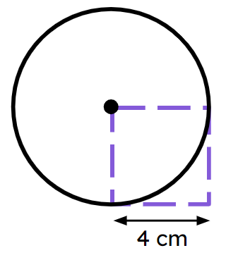 The circumference of the circle is <span class="blank">______</span> cm, when rounded to 3 significant figures.
