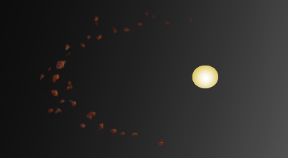 Between which two planets is the asteroid belt found?