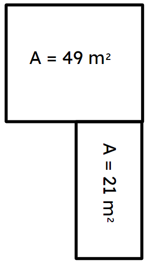 What is the total area of this compound rectilinear shape? <span class="blank">______</span> m².