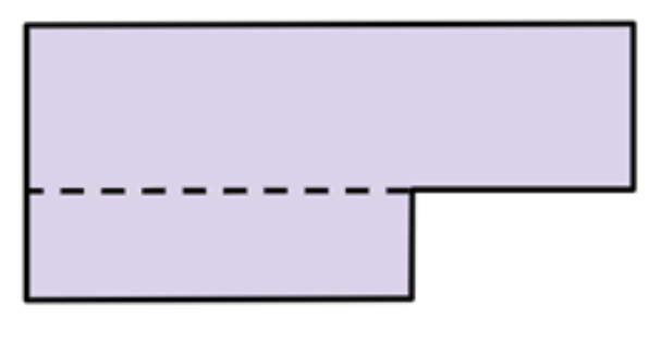 True or False.
This is the only way to split the compound shape into two rectangles.