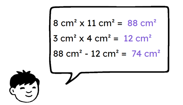 Jun worked out the area of a compound shape. Which of these shapes was he calculating the area of?