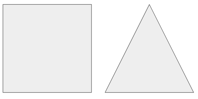 A square has more sides than a triangle. True or False?