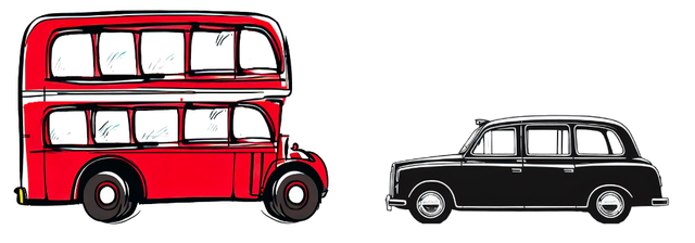 Which word is incorrect in this statement? The bus is tall than the taxi.