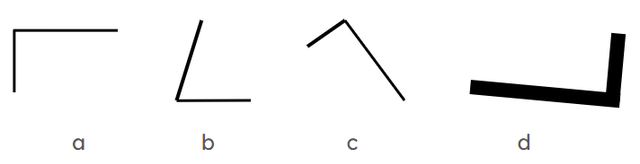 Which of the images is not showing a right angle?
