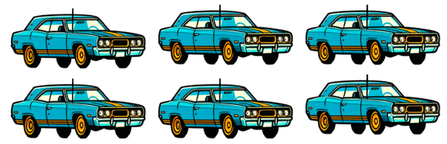 Look at this image. What is the total number of wheels on the cars?