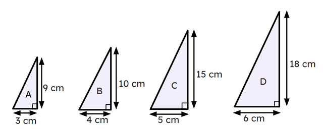 Which triangle is not similar to the others?