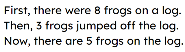 Which equation matches the story?