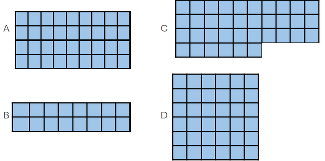 Which of these are correct arrays for 36?