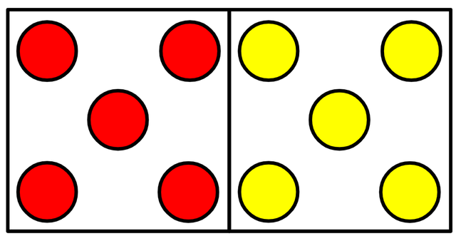 How has Sam partitioned 10 in this representation?
10 = _ + _