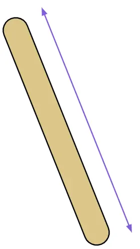 A lollipop stick