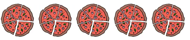 Sam says that there are 25 slices of pizza, so Jacob counts backwards to check. Which of the following will he say to check he is correct?