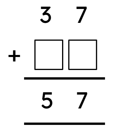 What is the missing addend in this column addition?