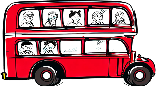 How many children are on the bus?
