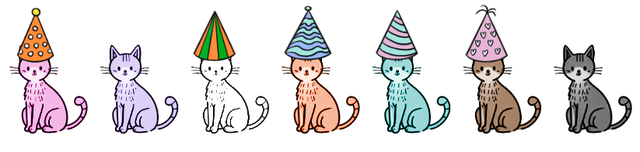 Which part part whole model matches the story so far?
There were 7 cats. 5 of them were wearing hats. How many were not wearing hats?
