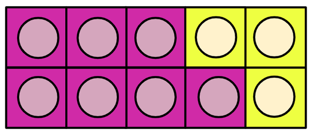 Use the image to find the missing subtrahend. 10 - <span class="blank">______</span> = 3
