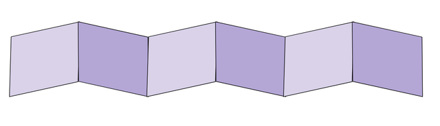 A strip of paper has been folded into equal parts. What fraction is each equal part?