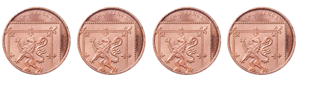Which statement about these 2 p coins is correct?