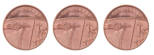 Which set is worth more than the one-pence coins shown?