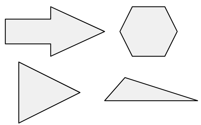 These shapes are all polygons. Which of the statements are true for all polygons?
