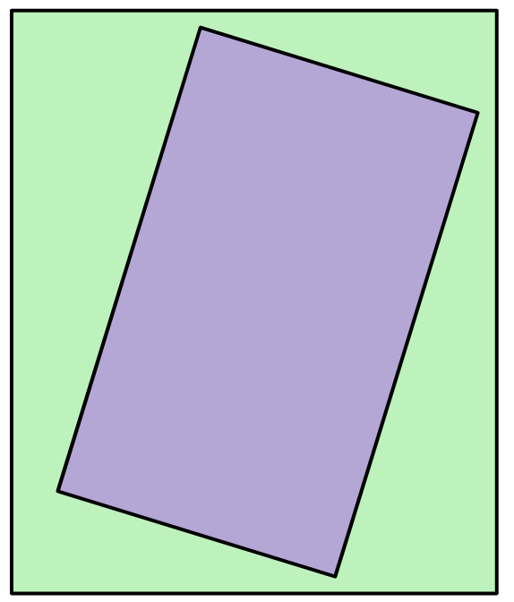 A piece of paper is folded in half and placed on top of another identically sized piece. What fraction of the whole is the paper on top showing?