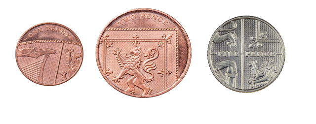 What is the total value of this set of coins? <span class="blank">______</span> p