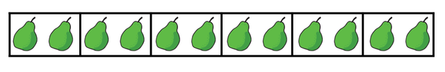 Look at the image. Each part is one-__________ of the whole.