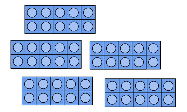 Which equation is represented by the number shapes?