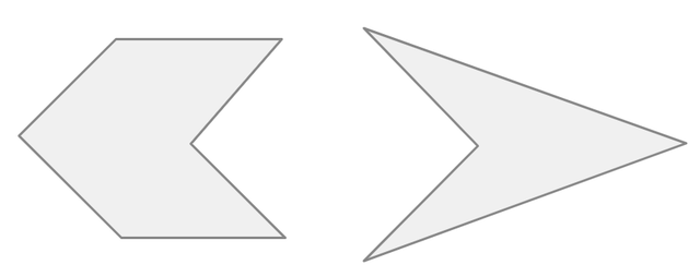 What is the same about both of these shapes?